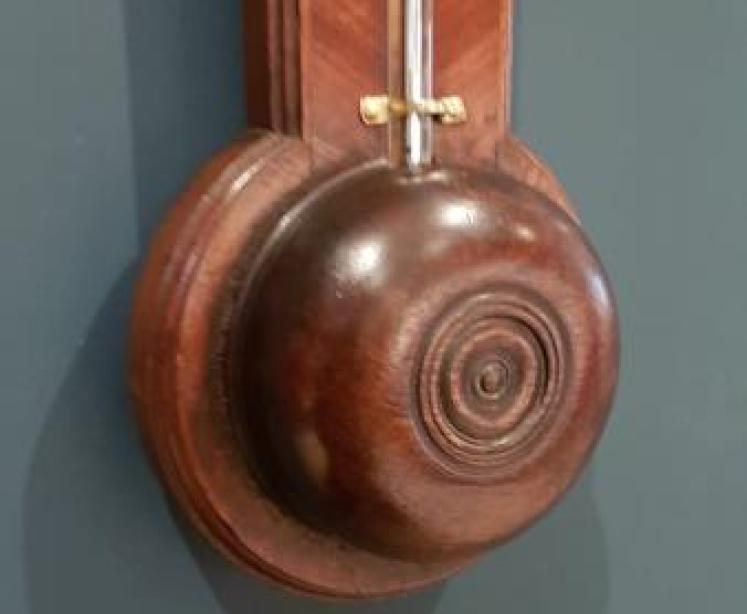 Fine George III Mahogany Stick Barometer  - Image 4
