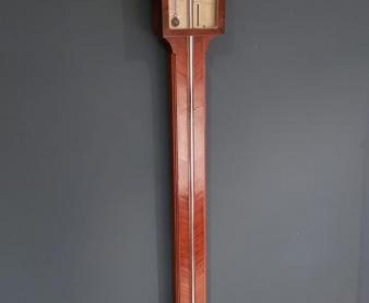 Fine George III Mahogany Stick Barometer  - Image 6