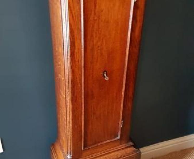 Small George III Oak Painted Dial 8 Day Longcase Clock - Image 6