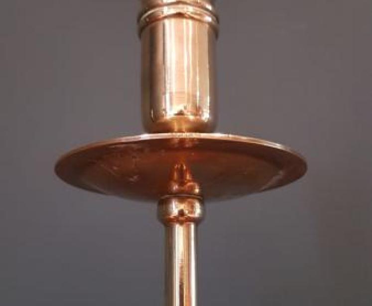 Pair of Elegant Tall Victorian Brass Candlesticks - Image 2