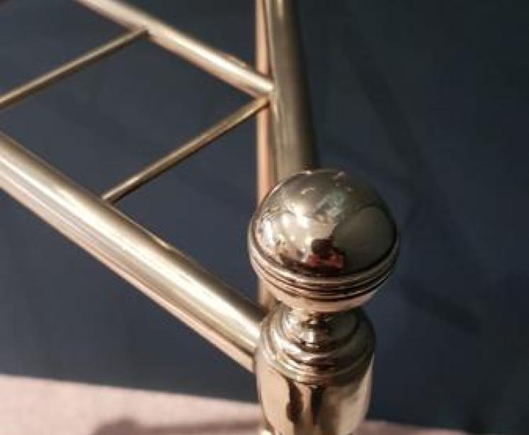 Antique Brass and Cast Iron Corner Stick Stand - Image 4