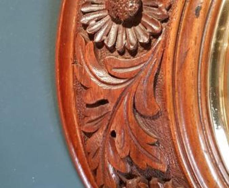 Fine Antique Carved Walnut Barometer Maple & Co - Image 5