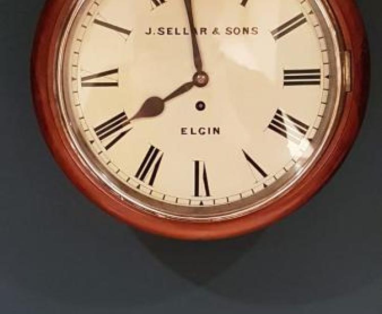 Antique Mahogany 8 Day Single Fusee Dial Clock - Image 1