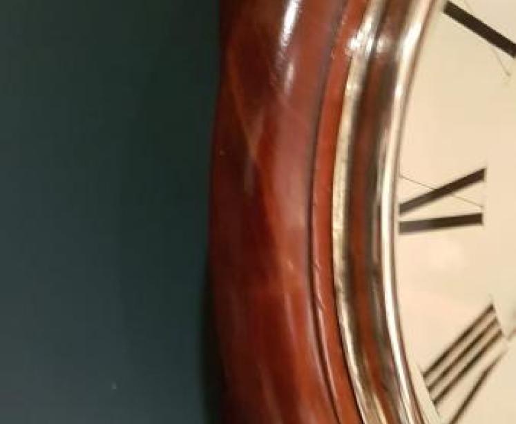 Antique Mahogany 8 Day Single Fusee Dial Clock - Image 3