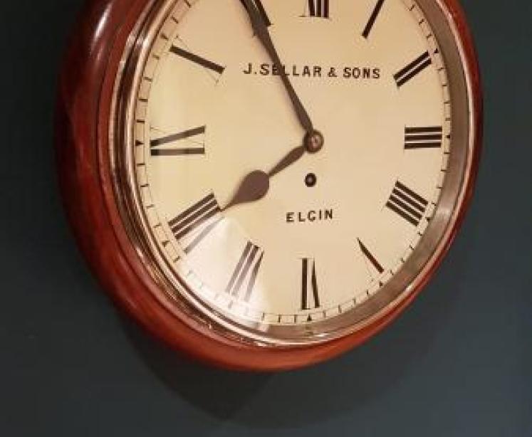 Antique Mahogany 8 Day Single Fusee Dial Clock - Image 6