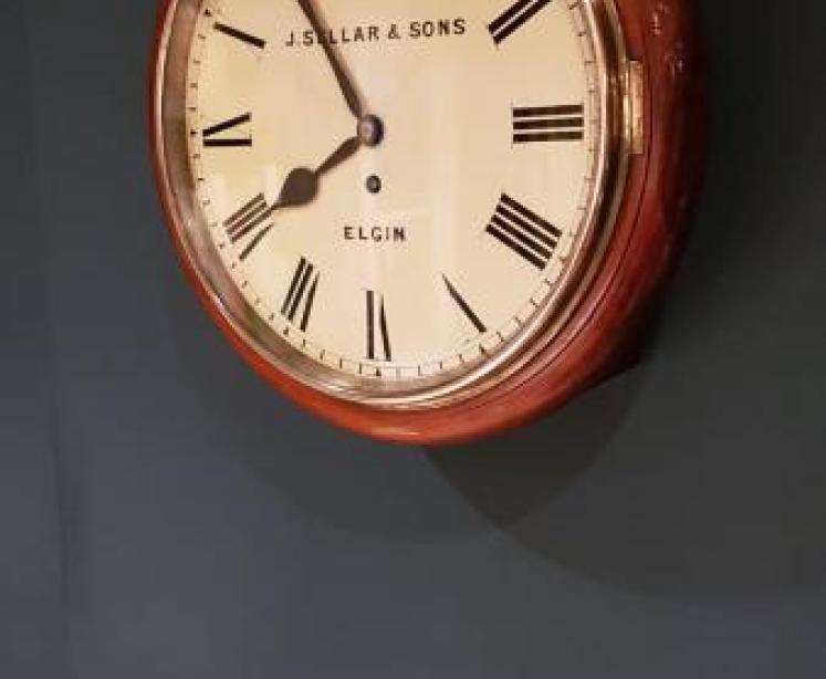 Antique Mahogany 8 Day Single Fusee Dial Clock - Image 7