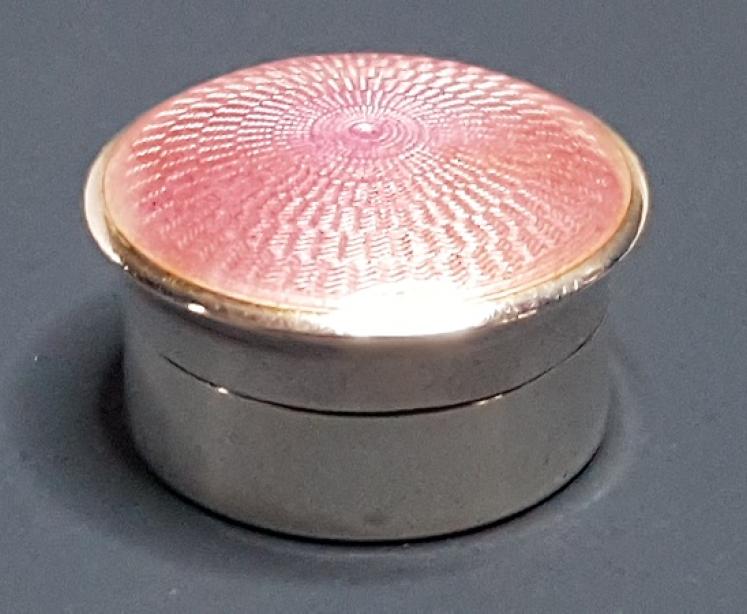 Silver and Enamel Pill Box - Image 1
