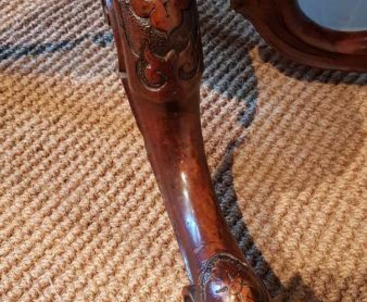 Mid Victorian Burr Walnut Fold Over Card Table - Image 6
