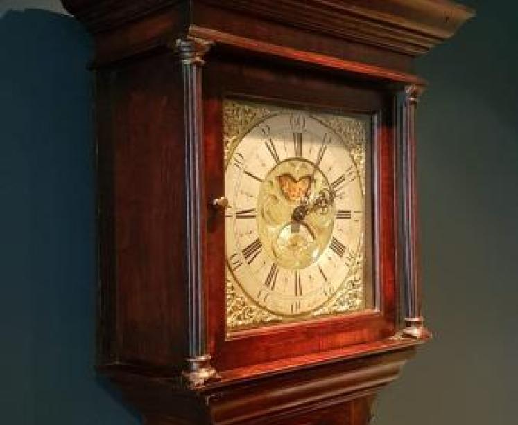 George II Lawson of Keighley Moon Phases Longcase Clock - Image 2