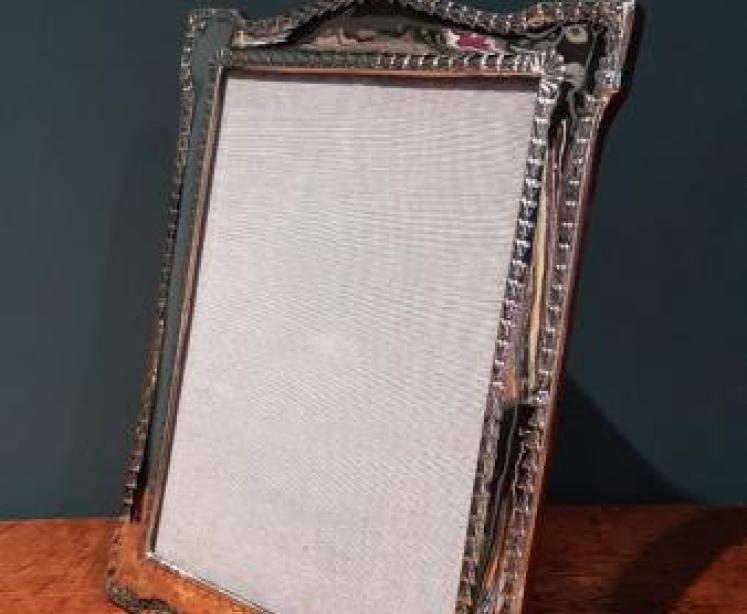 Large Antique Silver Chester Photo Frame - Image 7