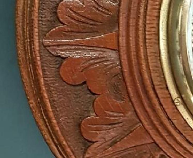 Superb Victorian Carved Oak Dundee Barometer  - Image 5
