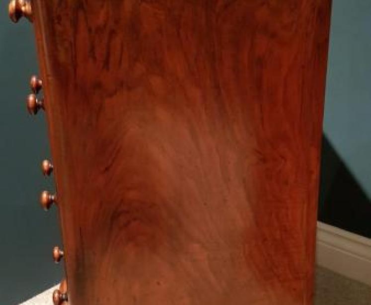 Matching Pair of Antique Burr Walnut Bedside Chests - Image 3