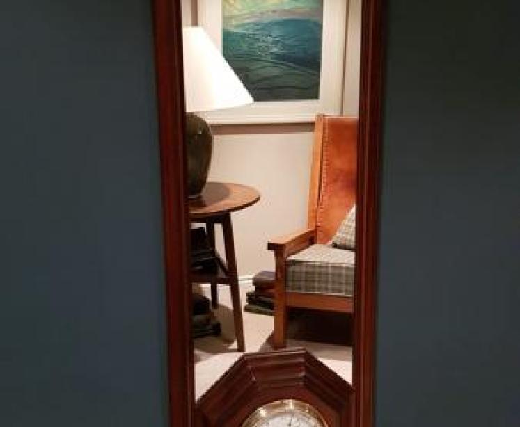 Late Victorian Hall Mirror With Barometer - Image 7