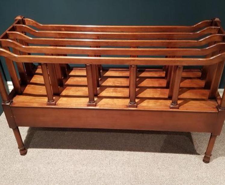 Early Victorian Walnut Folio Canterbury - Image 2