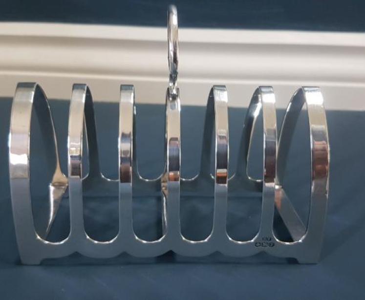 George VI Silver Toast Rack - Image 1