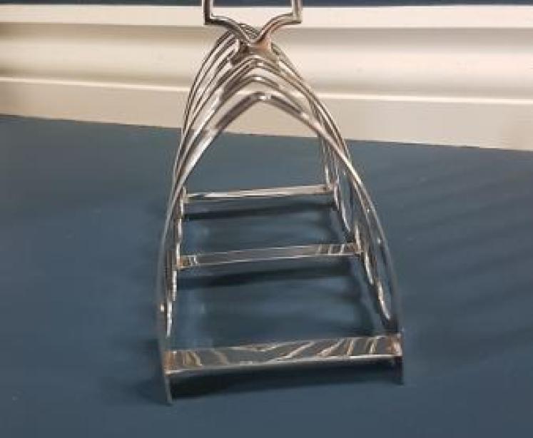 George VI Silver Toast Rack - Image 2