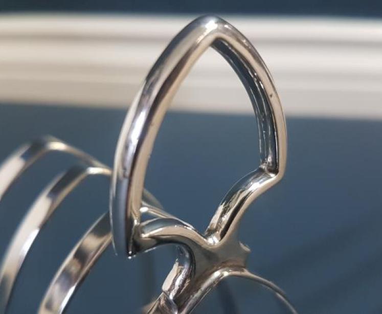 George VI Silver Toast Rack - Image 3