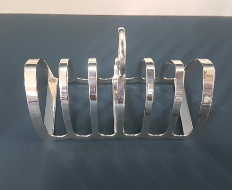 George VI Silver Toast Rack - Image 5