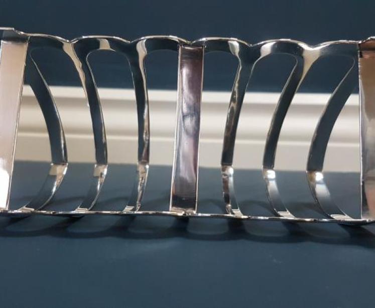 George VI Silver Toast Rack - Image 6