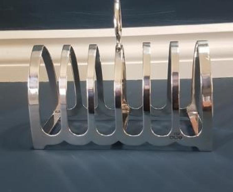 George VI Silver Toast Rack - Image 7