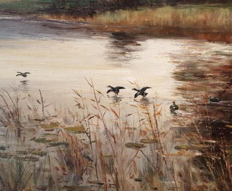 Large Victorian Oil on Canvas By Peter Buchanan - Image 5