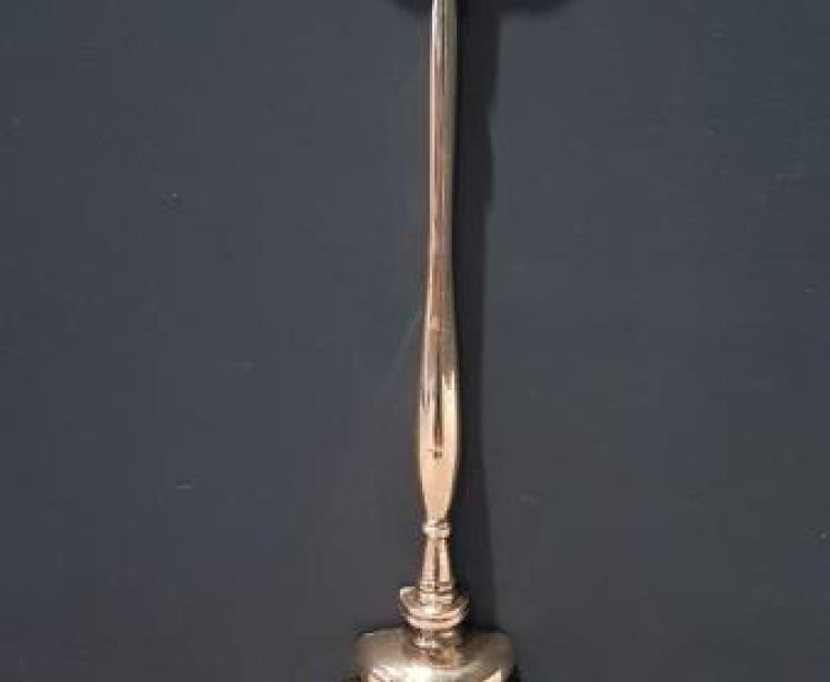 Victorian Cast Brass Weighted Country House Door Stop - Image 1