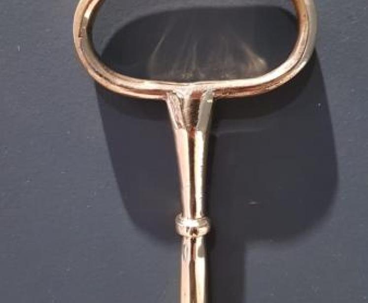 Victorian Cast Brass Weighted Country House Door Stop - Image 3