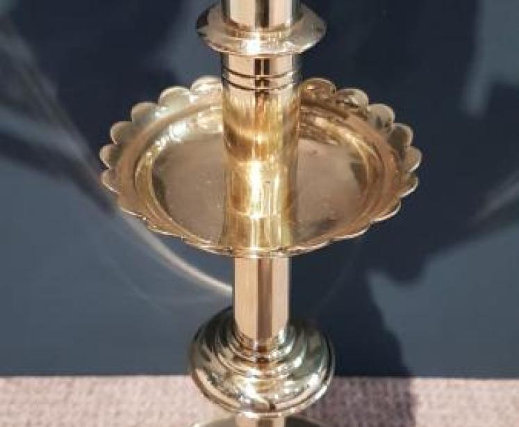 Superb Large Pair of Adjustable Church Candelabra  - Image 5