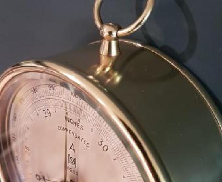 Victorian Brass Cased Marine Barometer - Image 4