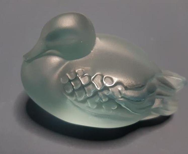 Lalique Blue Sitting Duck - Image 1