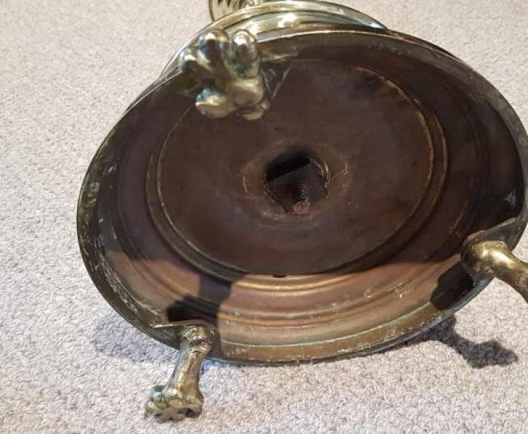 Large Pair of Antique Brass Church Candlesticks - Image 6