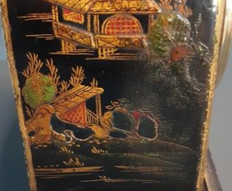 Antique Chinoiserie 8 Day Paris Made Mantel Clock - Image 6