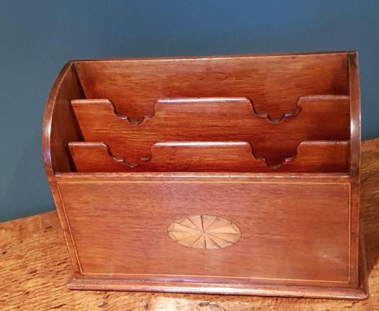Edwardian Mahogany Letter Rack - Image 2