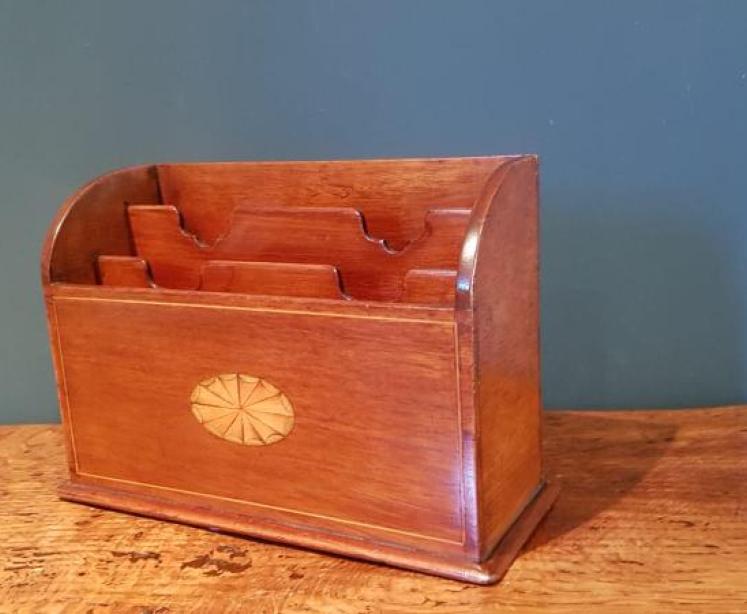 Edwardian Mahogany Letter Rack - Image 3