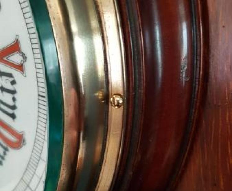 Superb Antique Inlaid Rosewood Banjo Barometer - Image 6