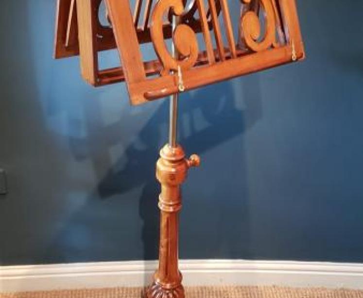 Superb Victorian Walnut Duet Music Stand - Image 1