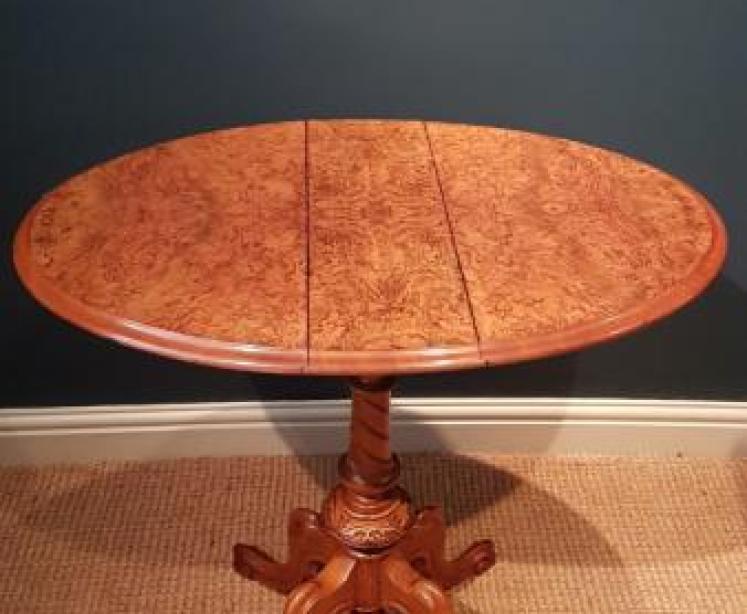 Fine Victorian Burr Walnut Sutherland Table - Image 2