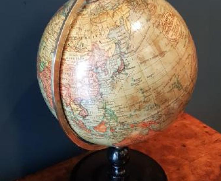 1930's Geographia 10" Paper Mache Globe - Image 3
