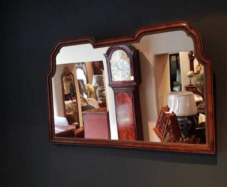 Edward Walnut Over Mantel Mirror - Image 5