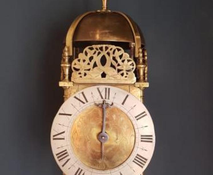 George II Antique Verge Lantern Clock - Image 1