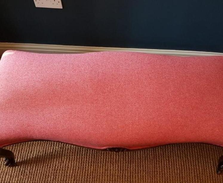 Victorian Carved Mahogany Cabriole Leg Stool - Image 4