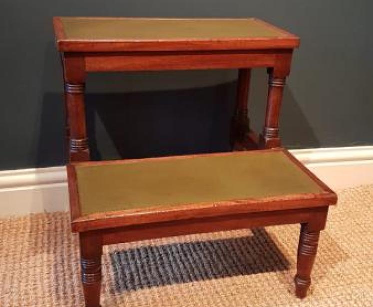 Set of Regency Mahogany Library Steps - Image 2