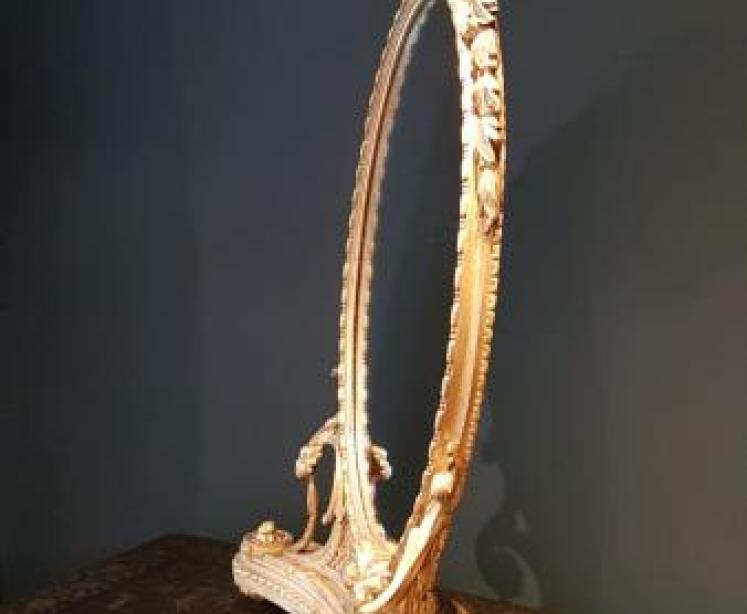 Superb Victorian Timber Gilt Dressing Table Mirror - Image 3