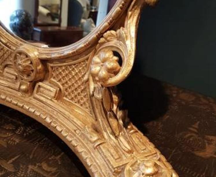 Superb Victorian Timber Gilt Dressing Table Mirror - Image 5