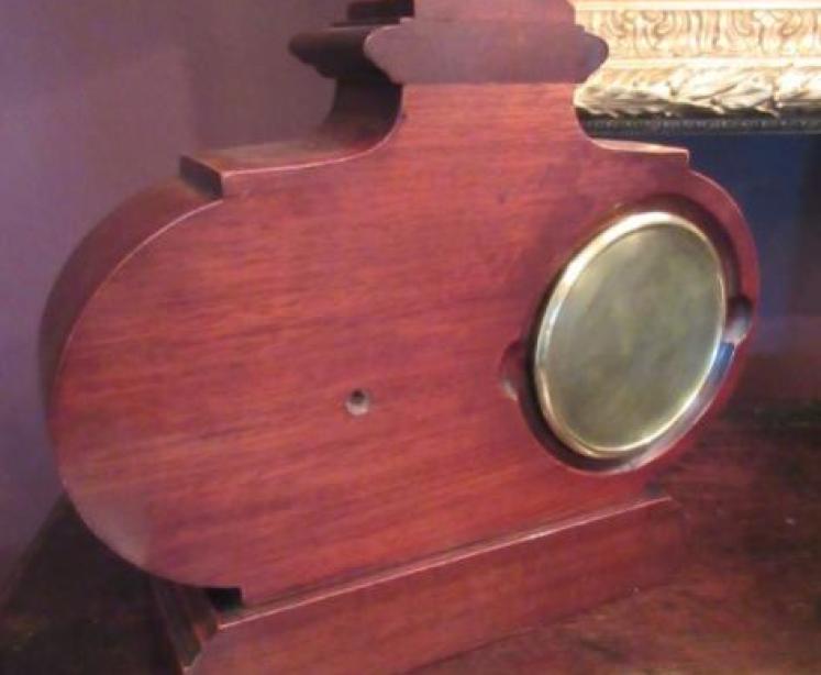 Top Quality Antique Mahogany Inlaid Clock Barometer - Image 6