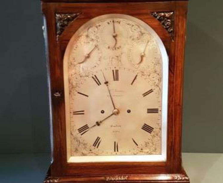 Fine William IV Rosewood Double Fusee Bracket Clock - Image 1