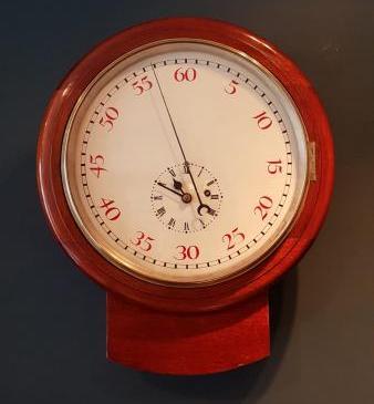 Rare Antique Drop Dial Fusse Seconds Sweep Wall Clock