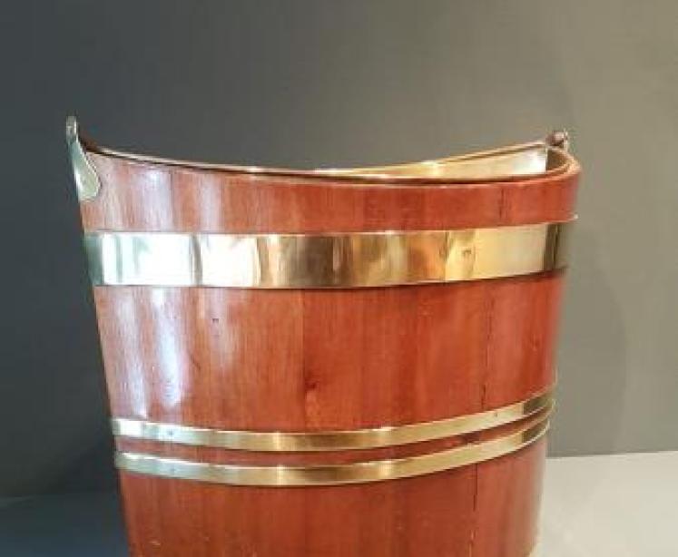 George III Mahogany Peat Bucket - Image 1