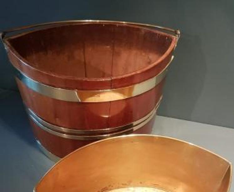 George III Mahogany Peat Bucket - Image 2