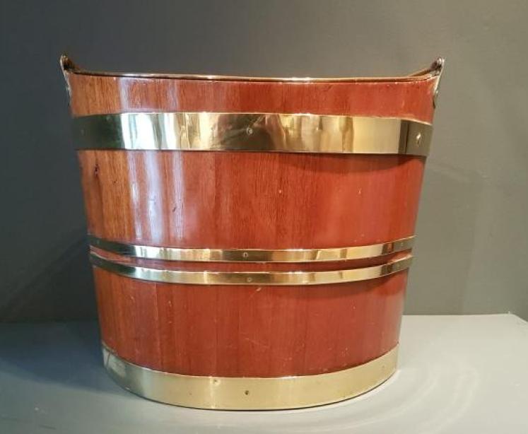 George III Mahogany Peat Bucket - Image 3